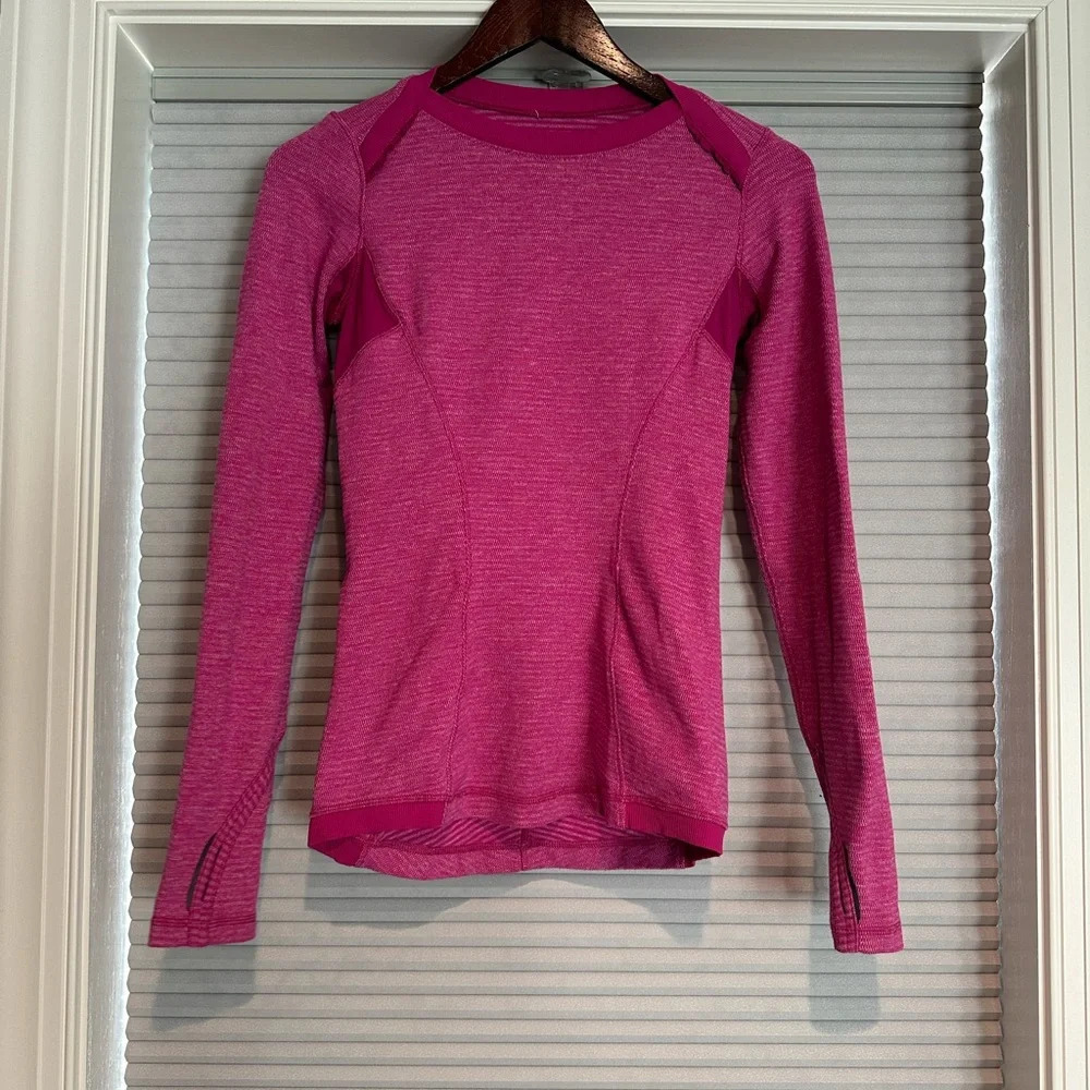 Lululemon pink long sleeve running top
